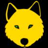 F0ecb0 wolf logo black background